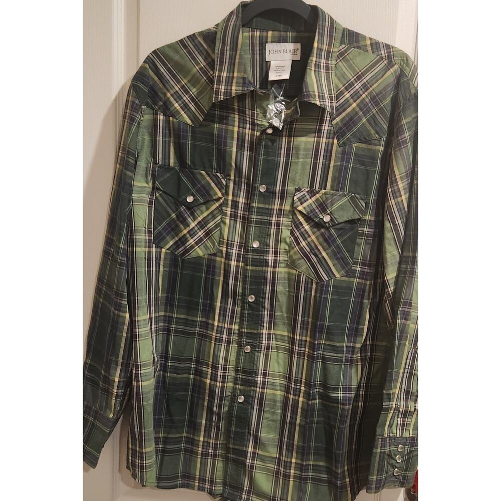 John Blair Men's Long Sleeve Shirt, Medium